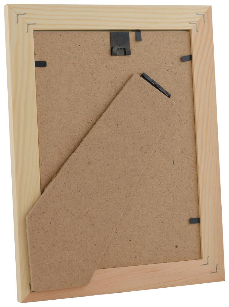 Ram med passepartou Rahmen Trendline Natur 13x18 cm - Passepartout Weiß 3,5x5 inches