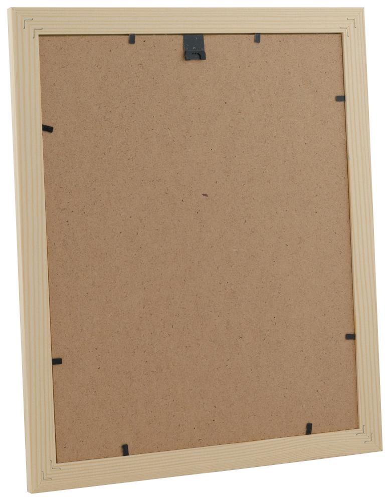 Ram med passepartou Rahmen Trendlinie Natur 25x35 cm - Passepartout Weiß 15x25 cm