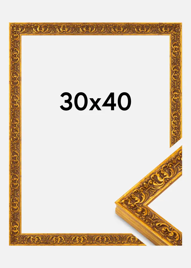 Jämtlands Ramfabrik Rahmen Amber Acrylglas Gold 30x40 cm