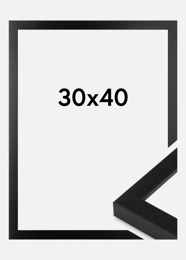 Innova Bilderrahmen Schwarz Breit 30 x 40 cm