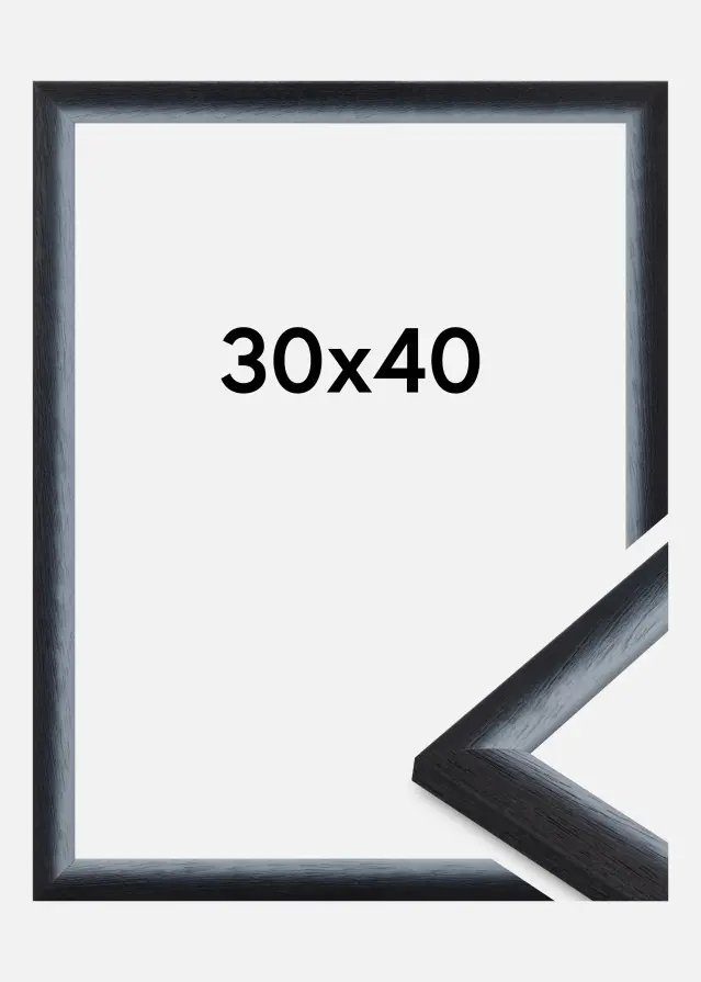Jämtlands Ramfabrik Rahmen Cornwall Acrylglas Schwarz 30x40 cm