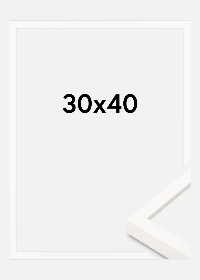 Innova Bilderrahmen Weiss Schmal 30 x 40 cm