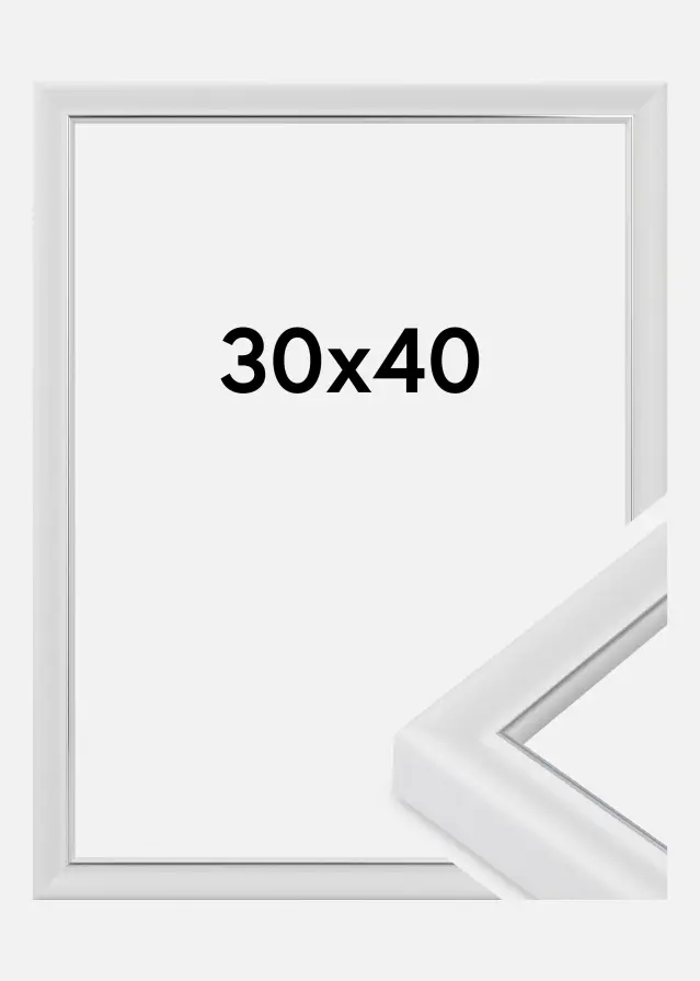 Jämtlands Ramfabrik Rahmen Canterbury Acrylglas Weiß 30x40 cm