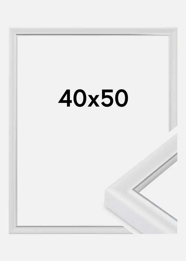 Jämtlands Ramfabrik Rahmen Canterbury Acrylglas Weiß 40x50 cm