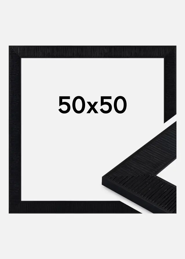 Jämtlands Ramfabrik Rahmen Lund Acrylglas Schwarz 50x50 cm