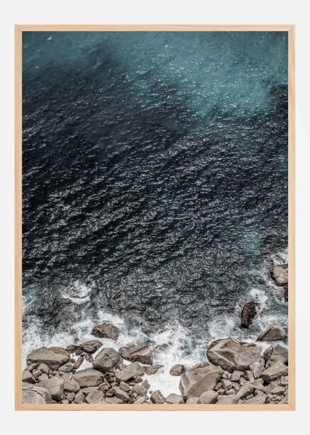Bildverkstad Rocky Coastline Waves Poster