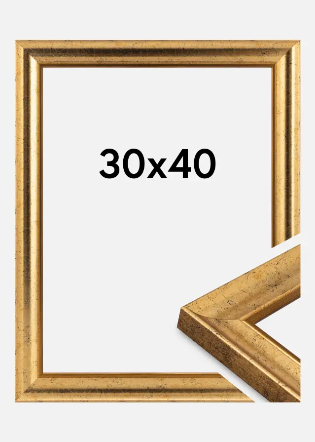 Jämtlands Ramfabrik Rahmen Conca Acrylglas Gold 30x40 cm
