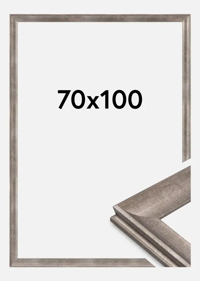 Jämtlands Ramfabrik Rahmen Conca Acrylglas Silber 70x100 cm