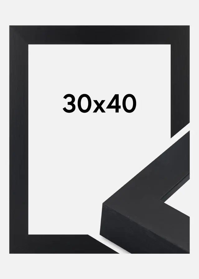 Jämtlands Ramfabrik Rahmen Wells Acrylglas Schwarz 30x40 cm