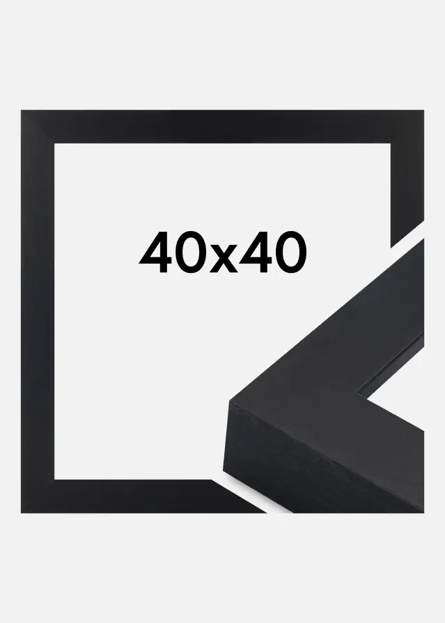 Jämtlands Ramfabrik Rahmen Wells Acrylglas Schwarz 40x40 cm