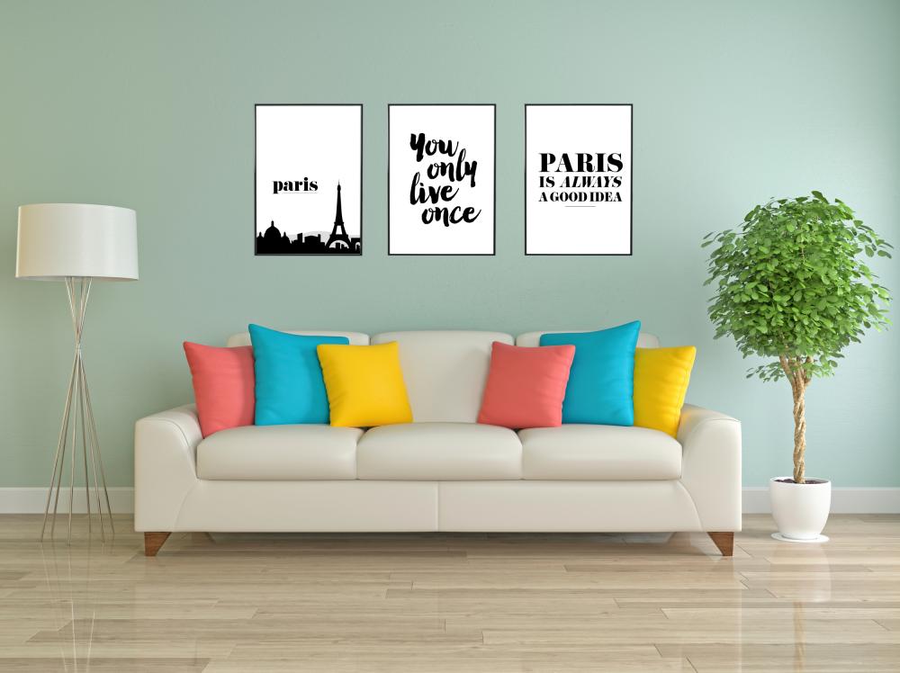 Bildverkstad Paris Skyline II Poster