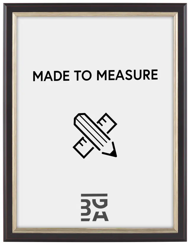 Ramverkstad Rahmen Nyhyttan Braun / Silber - Größe nach Wunsch