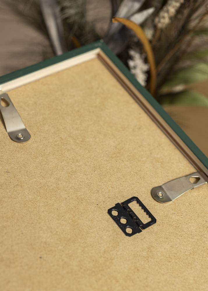 Ram med passepartou Rahmen E-Line Grün 50x70 cm - Passepartout Weiß 16x24 inches