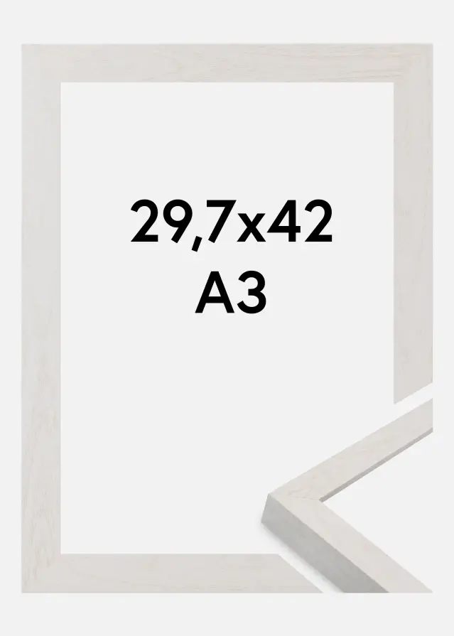 Jämtlands Ramfabrik Rahmen Wells Acrylglas Weiß 29,7x42 cm (A3)