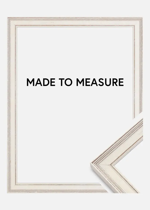 Ramverkstad Rahmen Shabby Chic Weiß - Größe nach Wunsch