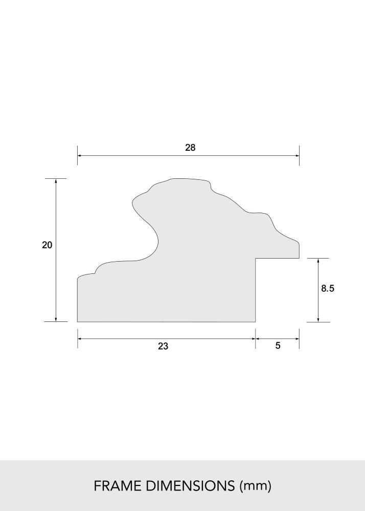 BGA Rahmen Swirl Acrylglas Gold 30x40 cm