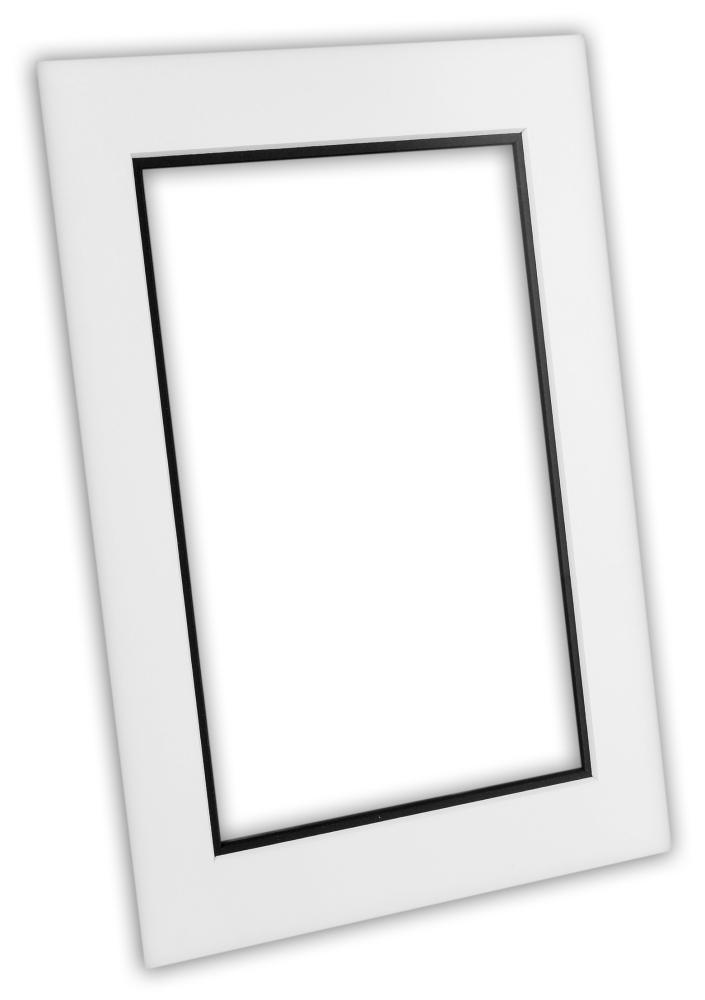 Egen tillverkning - Passepartouter Passepartout zweilagig - Weiß/Schwarz