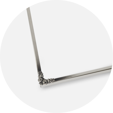 Estancia Rahmen Rosen Metall Silber 18x24 cm