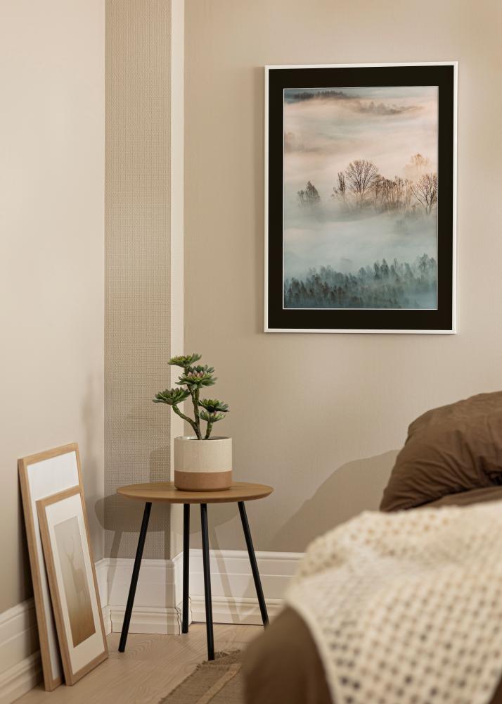 Ram med passepartou Rahmen New Lifestyle Weiß 30x40 cm - Passepartout Schwarz 18x27 cm