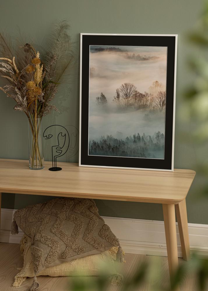 Ram med passepartou Rahmen New Lifestyle Weiß 30x40 cm - Passepartout Schwarz 18x27 cm