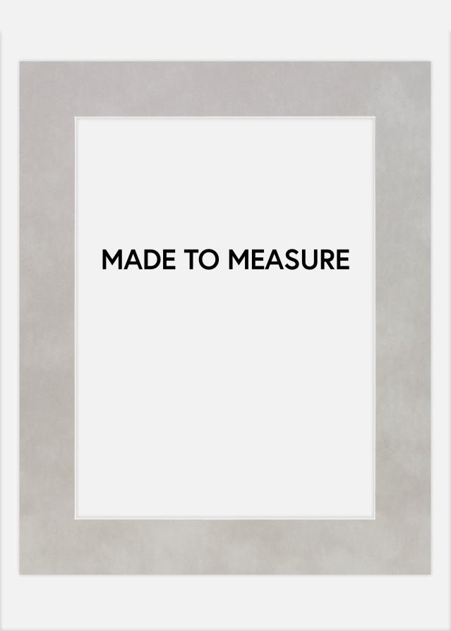 Egen tillverkning - Passepartouter Passepartout Suede Smoke - Maßanfertigung (Weißer Kern)