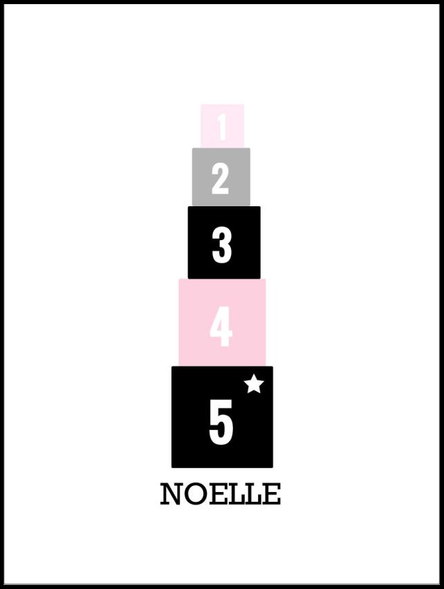 Personlig poster Klötze Pink