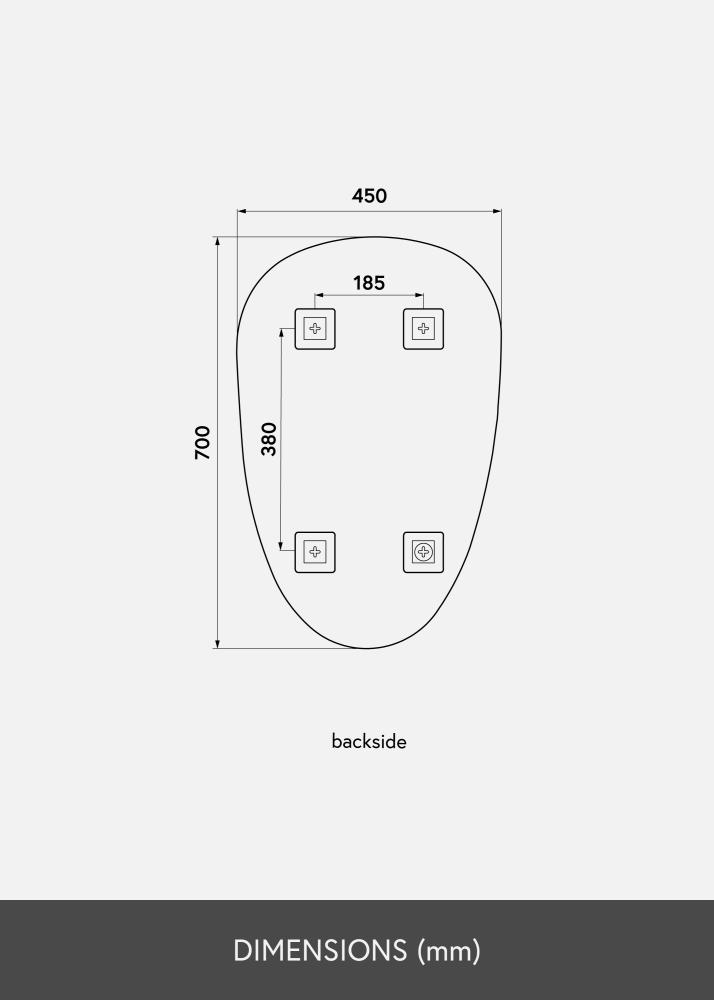 KAILA KAILA Spiegel Shape II Dark Bronze 45x70 cm