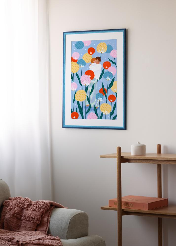 Jämtlands Ramfabrik Rahmen Cornwall Acrylglas Dunkelblau 50x70 cm