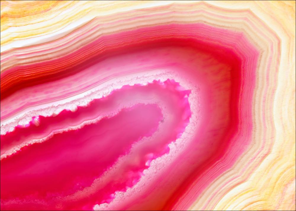Bildverkstad Agate - Rosa / Gelb I Poster