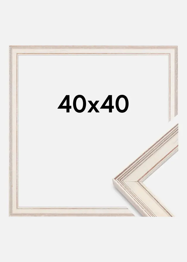 Galleri 1 Rahmen Shabby Chic Weiß 40x40 cm