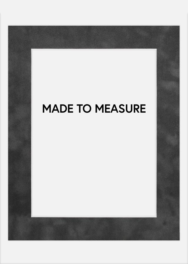 Egen tillverkning - Passepartouter Passepartout Suede Ash - Maßanfertigung (Weißer Kern)