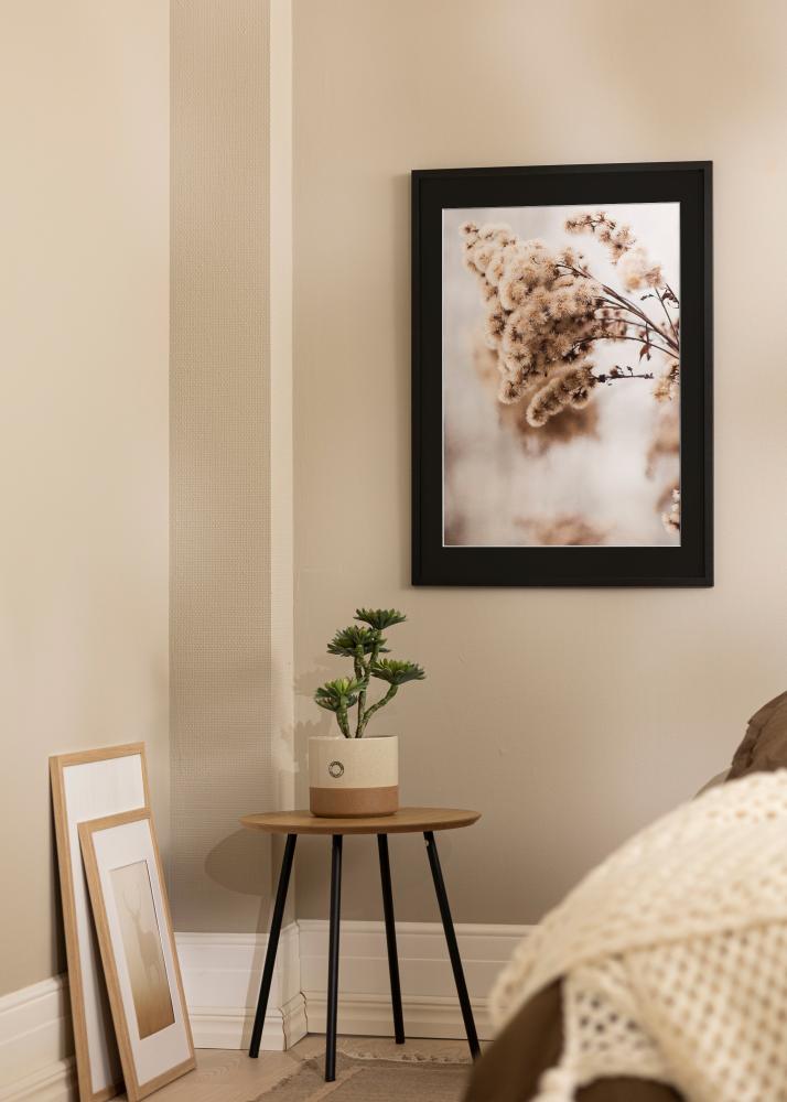 Ram med passepartou Rahmen Trendy Schwarz 50x60 cm - Passepartout Schwarz 40x50 cm