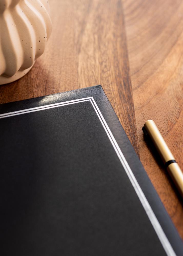 BGA Classico Fotoalbum Schwarz - 32x34 cm (100 Schwarze Seiten / 50 Blatt)