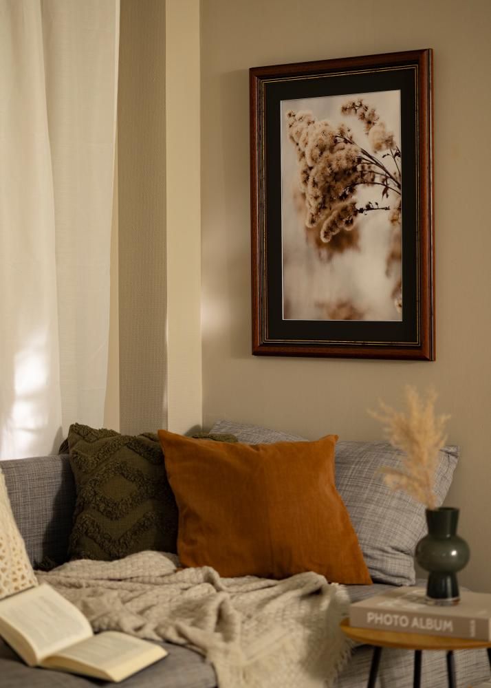 Ram med passepartou Rahmen Old Retro 30x40 cm - Passepartout Schwarz 21x29,7 cm (A4)