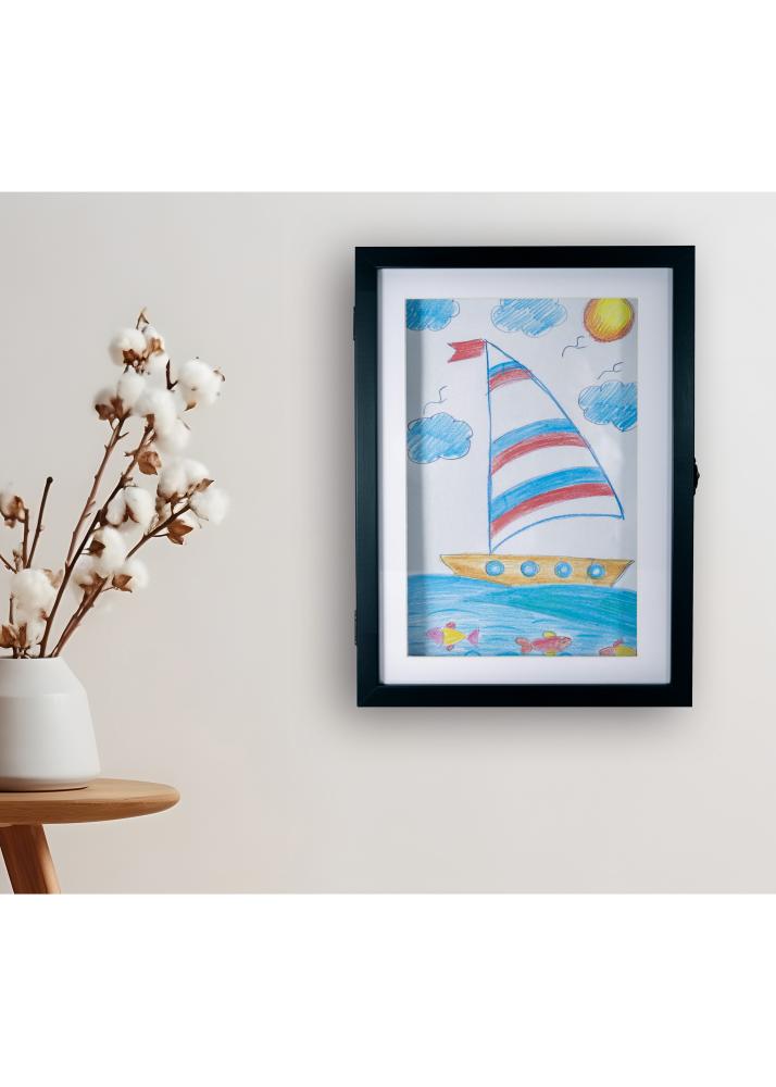 Estancia Bilderrahmen Kinderzeichnungen Newbie Acrylglas Schwarz A4