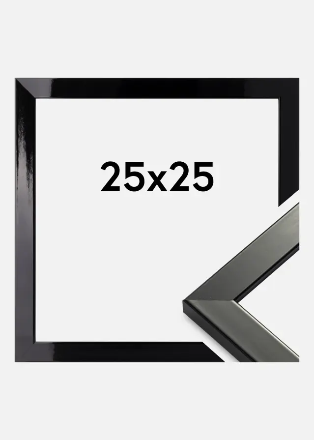Galleri 1 Rahmen Uppsala Acrylglas Schwarz Hochglänzend 25x25 cm