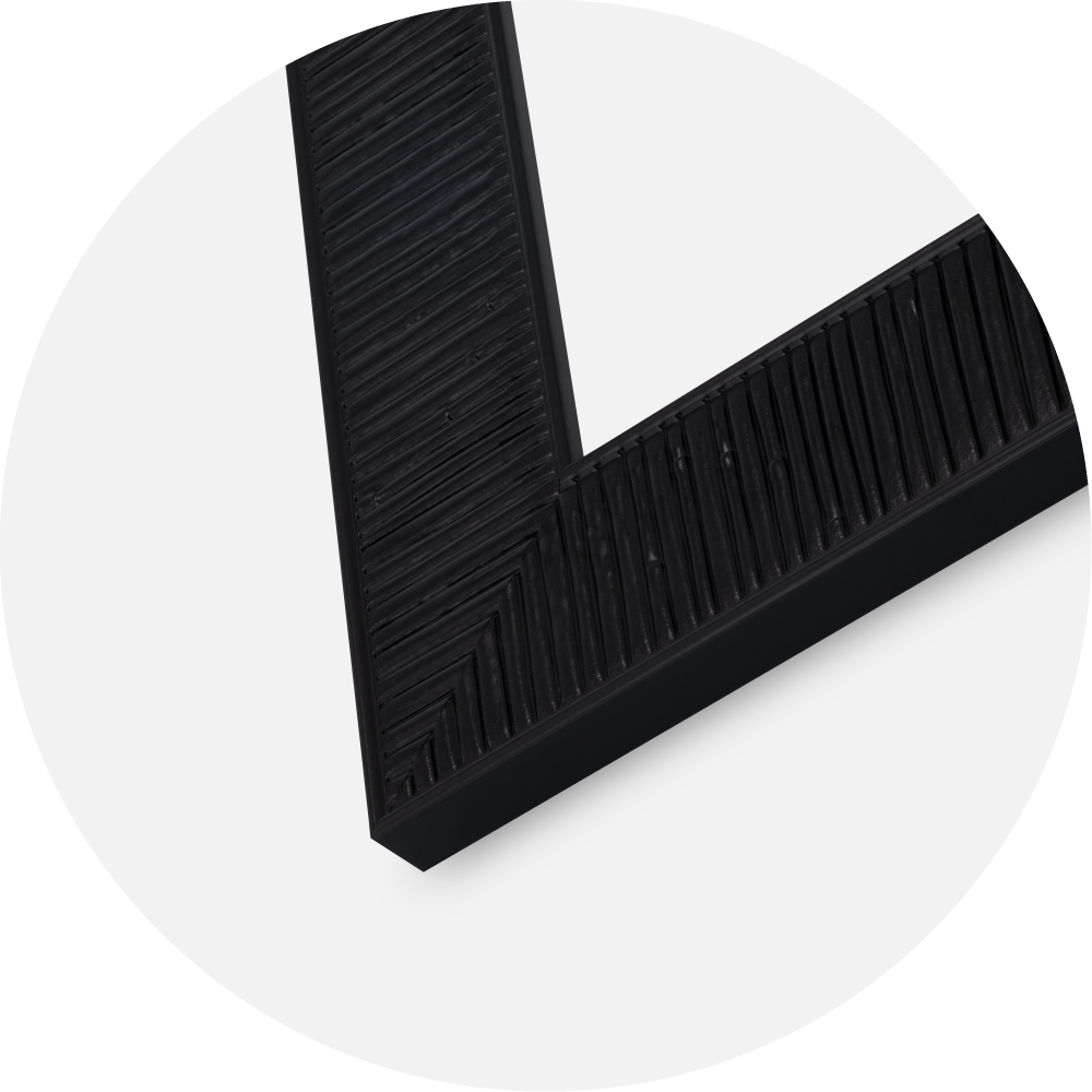 Jämtlands Ramfabrik Rahmen Lund Acrylglas Schwarz 59,4x84 cm (A1)