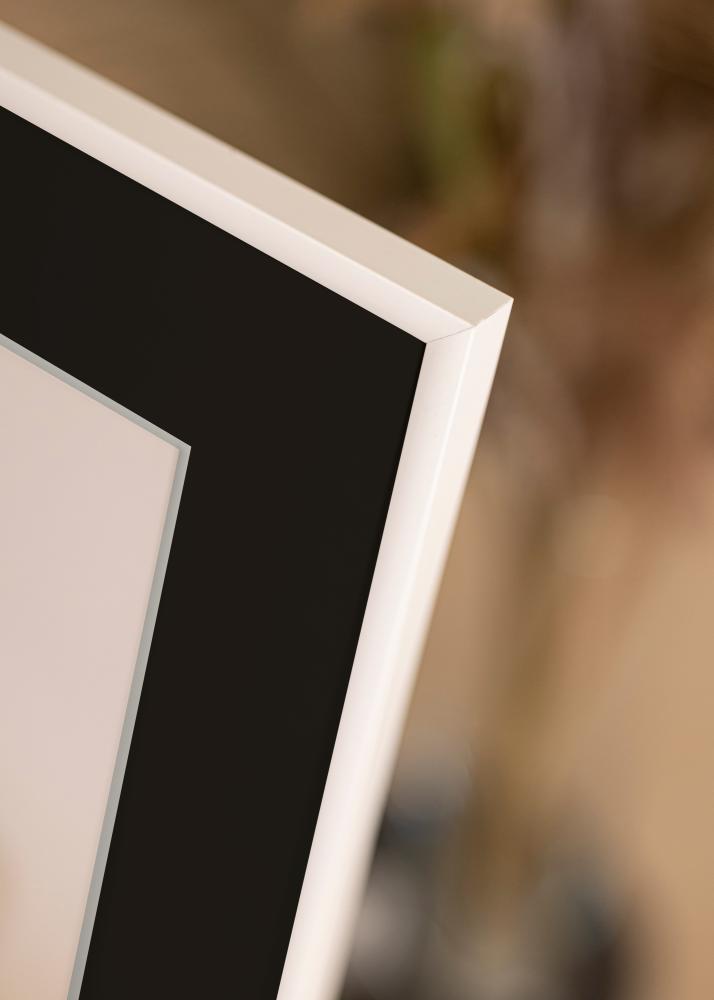 Ram med passepartou Rahmen New Lifestyle Weiß 30x40 cm - Passepartout Schwarz 18x27 cm