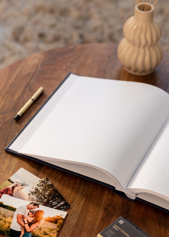 BGA Classico Fotoalbum Blau - 30x33 cm (100 Weiße Seiten / 50 Blatt)