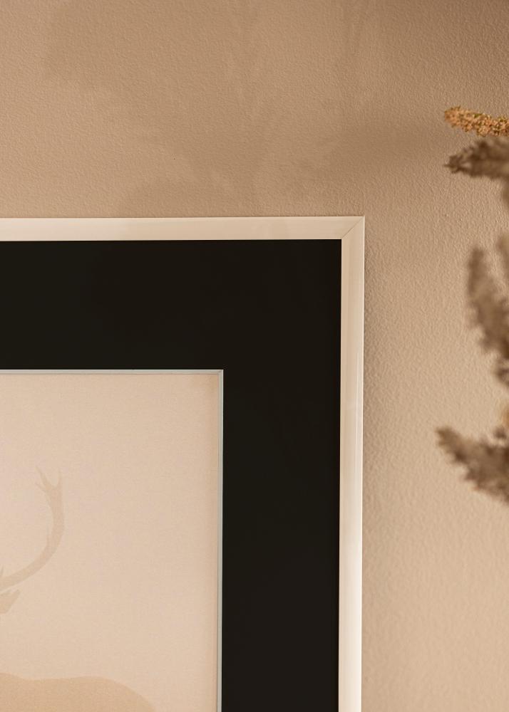 Ram med passepartou Rahmen New Lifestyle Weiß 30x40 cm - Passepartout Schwarz 18x27 cm