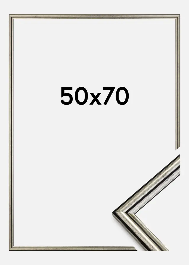 Galleri 1 Rahmen Horndal Silber 50x70 cm