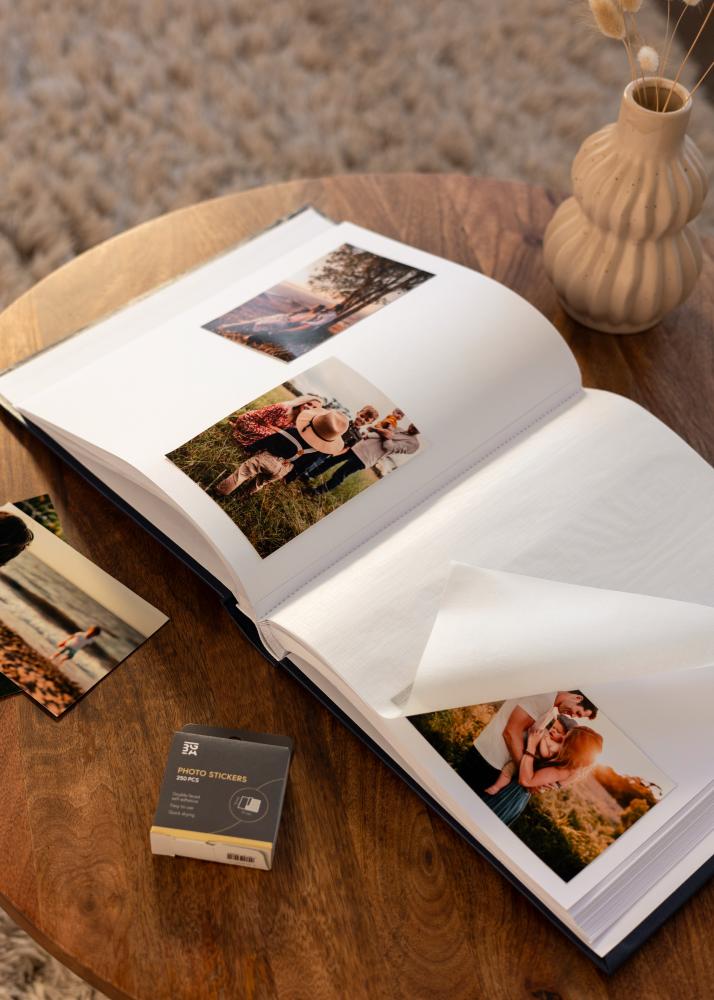 BGA Classico Fotoalbum Blau - 30x33 cm (100 Weiße Seiten / 50 Blatt)