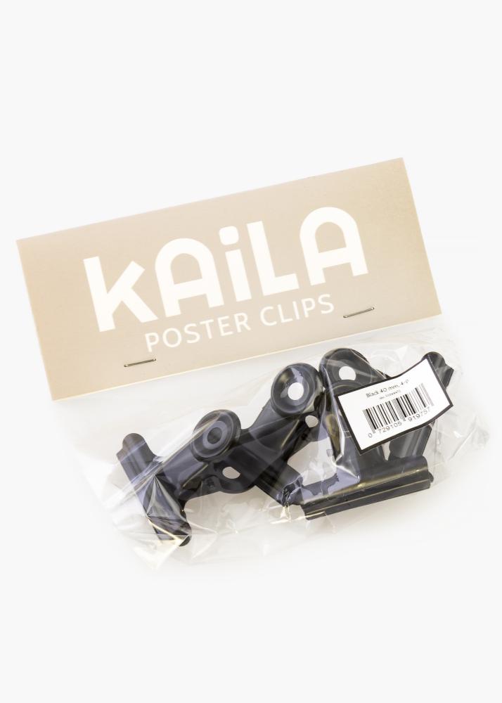 KAILA KAILA Poster Clip Black 40 mm - 4-p