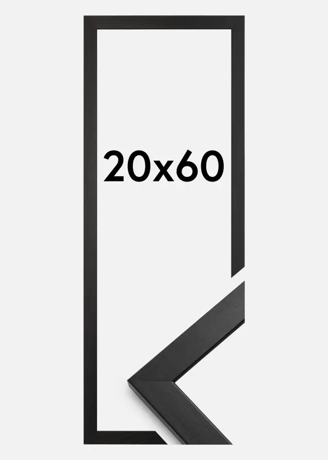 Estancia Rahmen Stilren Acrylglas Schwarz 20x60 cm