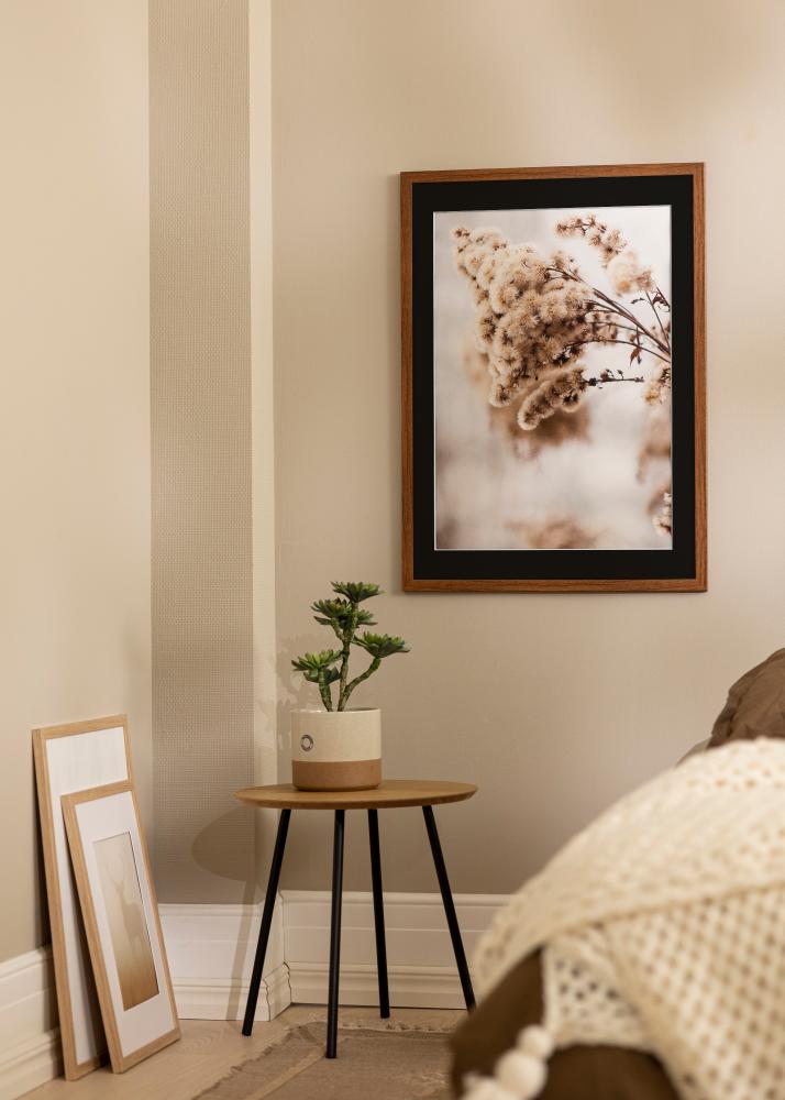 Ram med passepartou Rahmen Stilren Warm Brown 30x40 cm - Passepartout Schwarz 21x29,7 cm (A4)