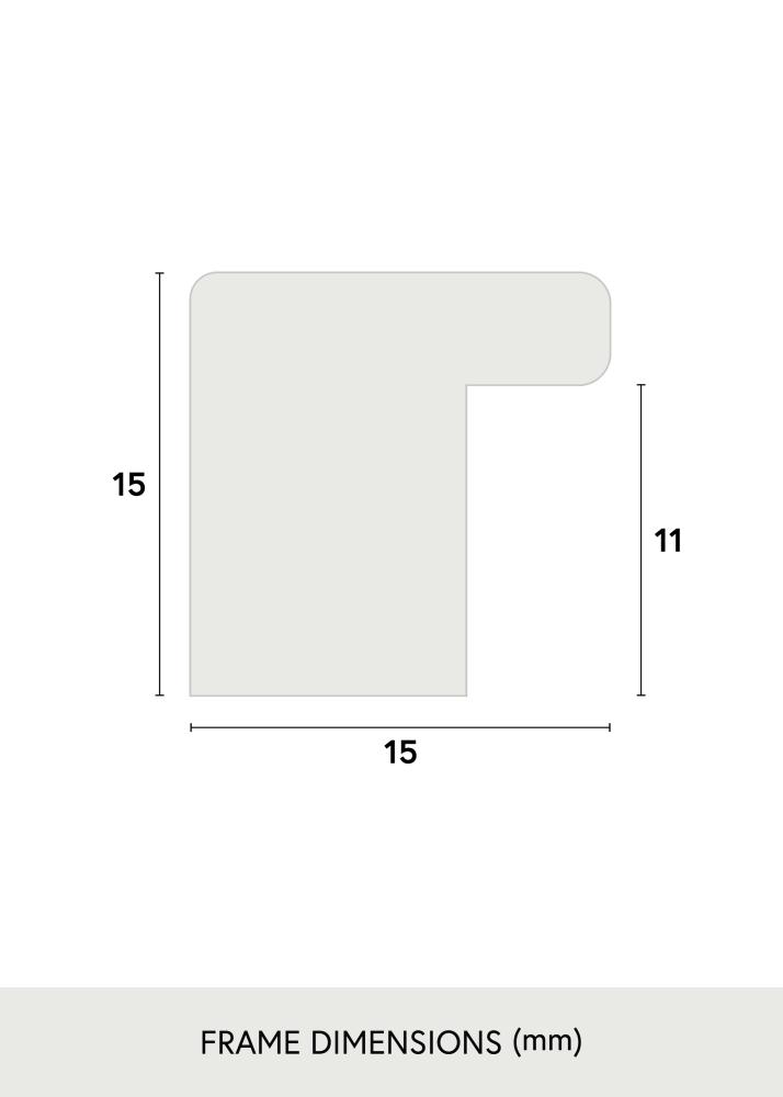 Jämtlands Ramfabrik Rahmen Vemdalen Acrylglas Eiche 14x24 cm