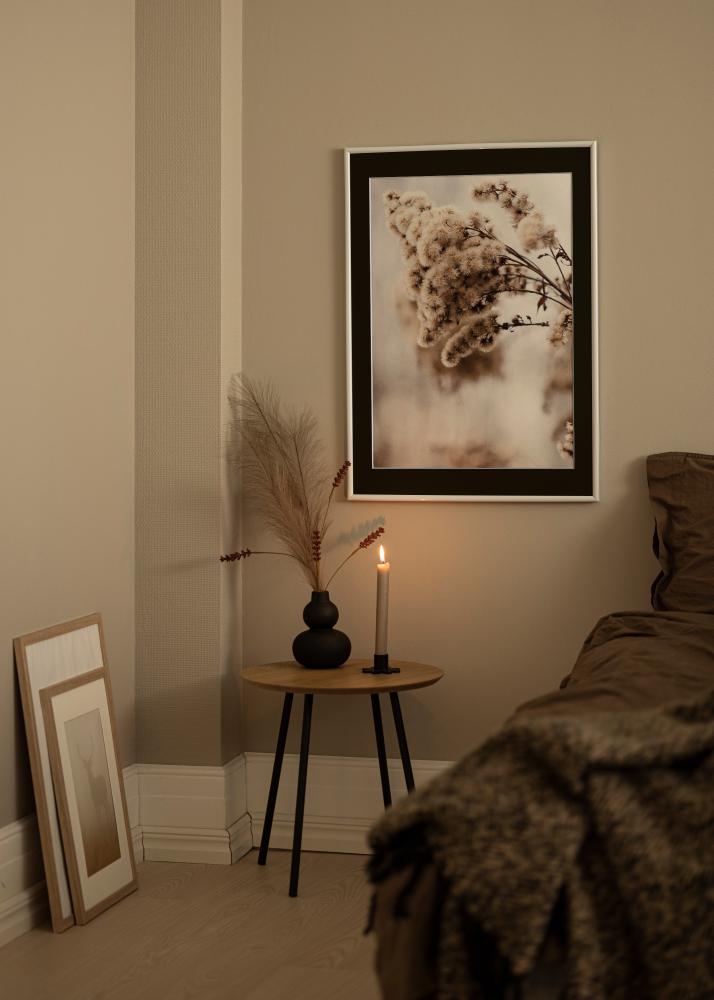 Ram med passepartou Rahmen Victoria Weiß 13x18 cm - Passepartout Schwarz 9x12 cm