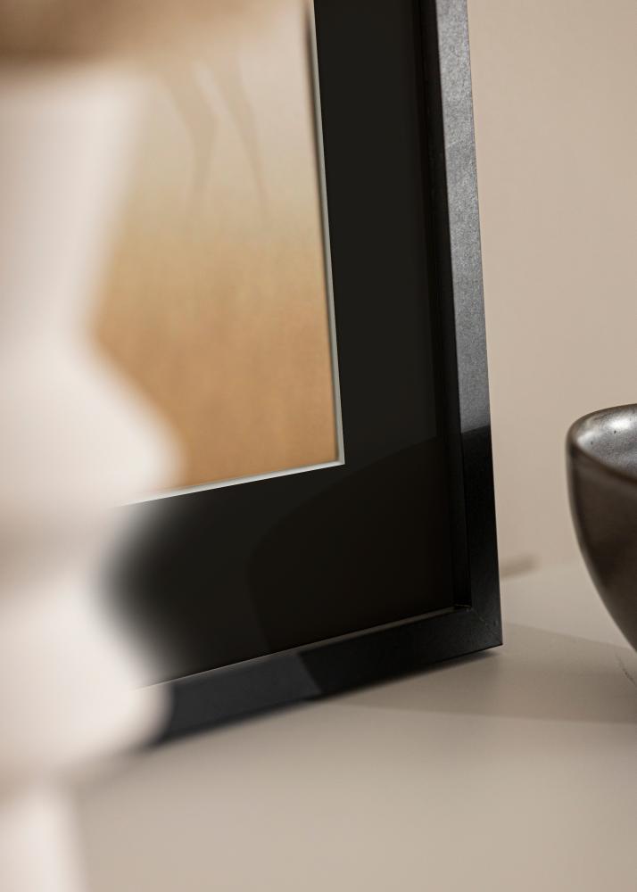 Ram med passepartou Rahmen Trendy Schwarz 50x60 cm - Passepartout Schwarz 40x50 cm