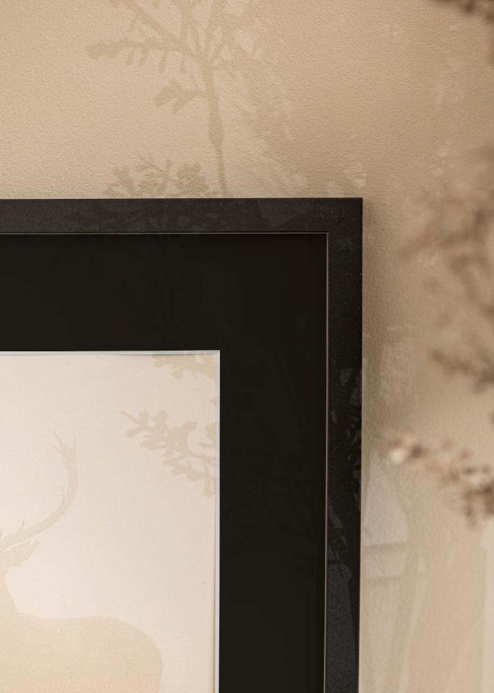 Ram med passepartou Rahmen Trendy Schwarz 50x60 cm - Passepartout Schwarz 40x50 cm