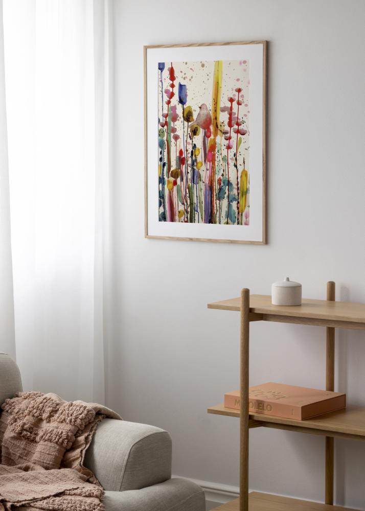 BGA Rahmen Schmale Eiche Acrylglas 32x32 cm